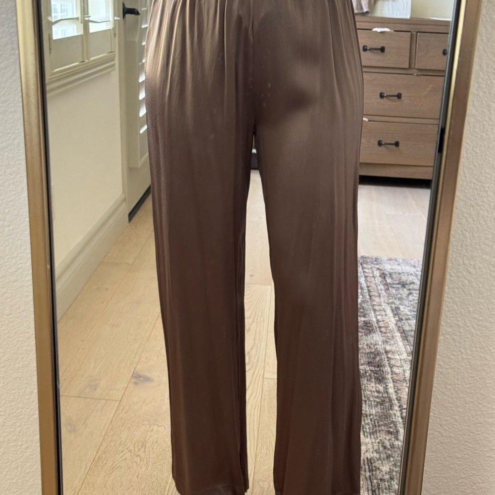DISSH Taupe Satin Trousers